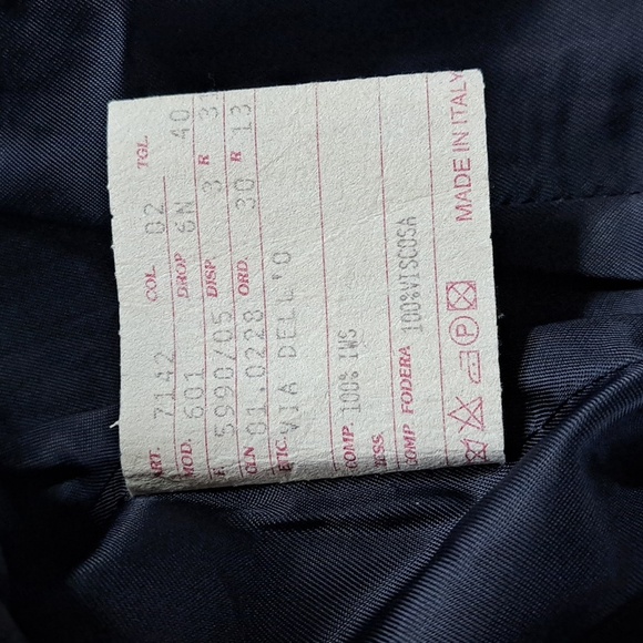 Vintage Dell'Orso Milano Italian Tailored Classic Houndstooth Suit Jacket Blazer - Picture 6 of 8